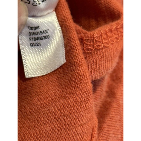 Knox Rose Women's Top 4X Sleeveless Blouse V-Neck Crochet Lace Orange Brick Red - Picture 9 of 13